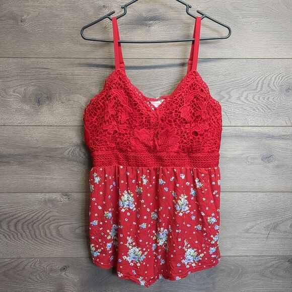 No Boundaries Lace Babydoll Top Women's Juniors Plus Size XXL 19 - Picture 1 of 5